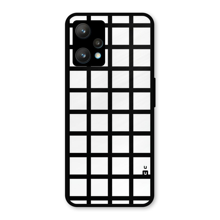 Aesthetic Grid Lines Metal Back Case for Realme 9 Pro Plus 5G