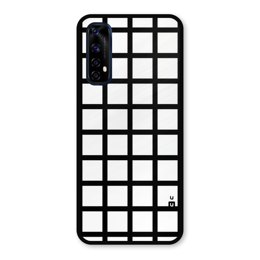 Aesthetic Grid Lines Metal Back Case for Realme Narzo 20 Pro