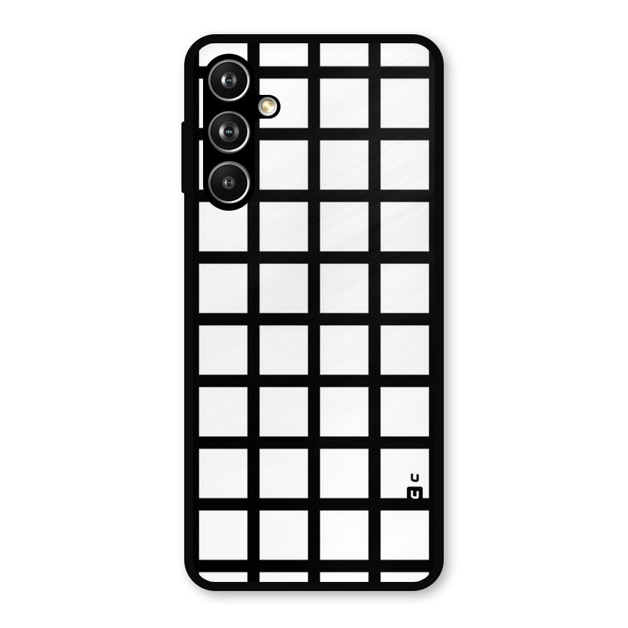Aesthetic Grid Lines Metal Back Case for Samsung Galaxy M54