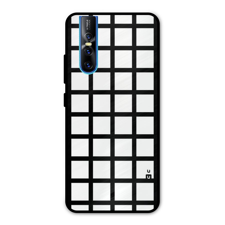 Aesthetic Grid Lines Metal Back Case for Vivo V15 Pro