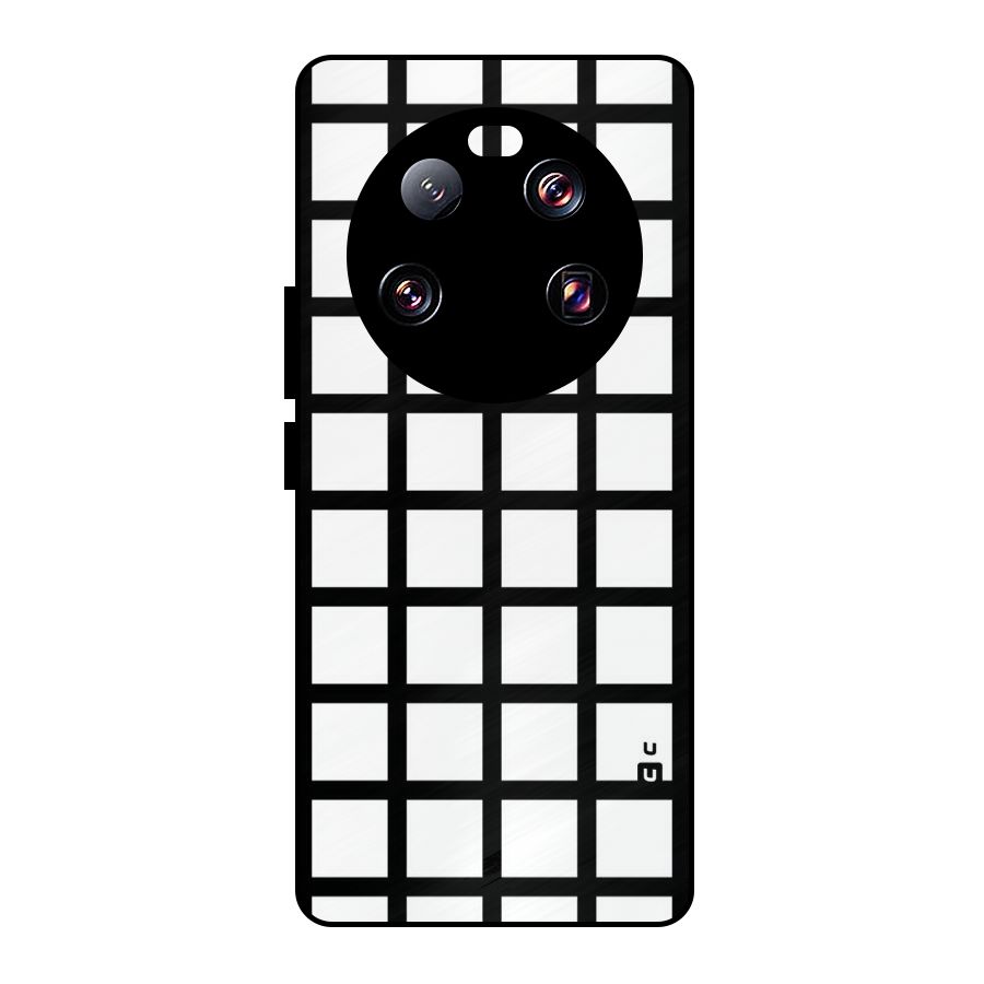 Aesthetic Grid Lines Metal Back Case for Xiaomi 13 Ultra