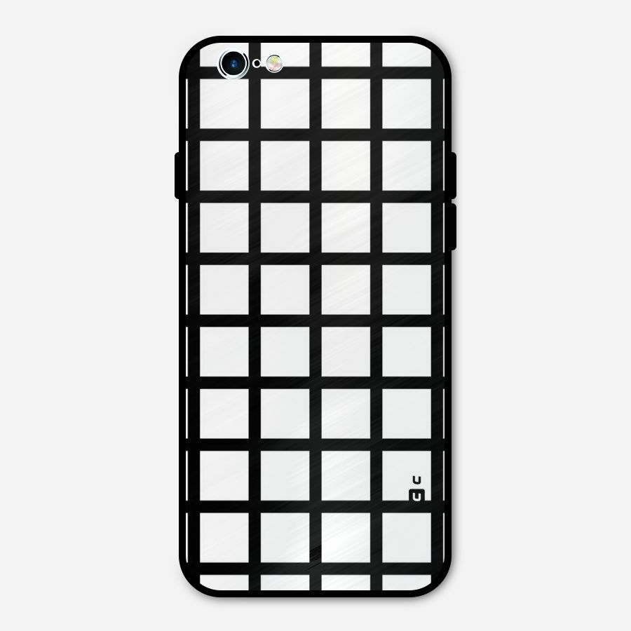 Aesthetic Grid Lines Metal Back Case for iPhone 6 6s
