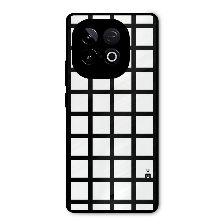 Aesthetic Grid Lines Metal Back Case for iQOO Neo 10