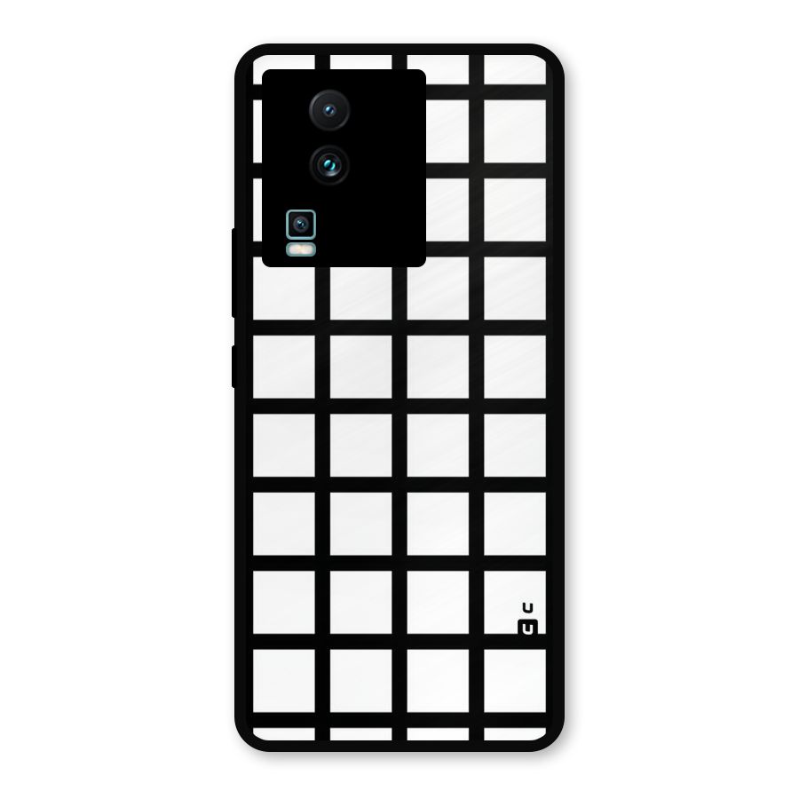 Aesthetic Grid Lines Metal Back Case for iQOO Neo 7