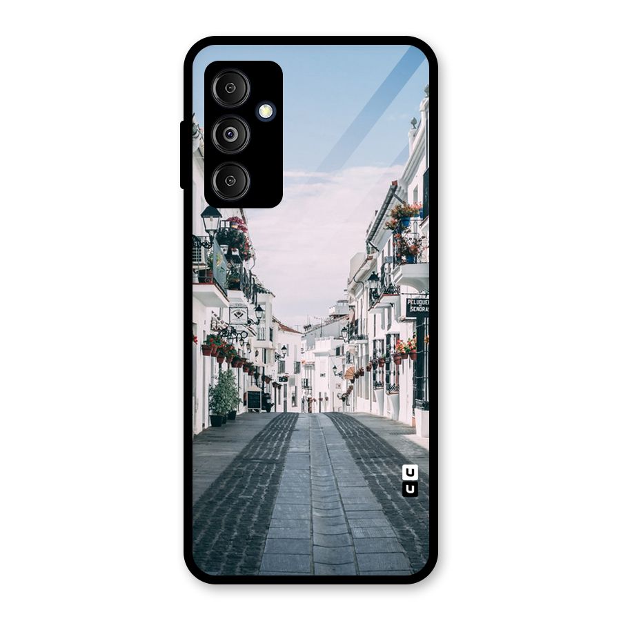 Aesthetic Street Glass Back Case for Galaxy M14 5G
