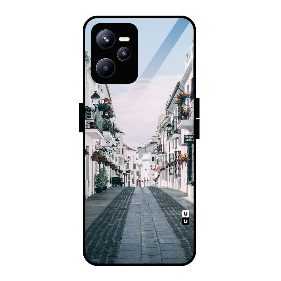 Aesthetic Street Glass Back Case for Realme C35