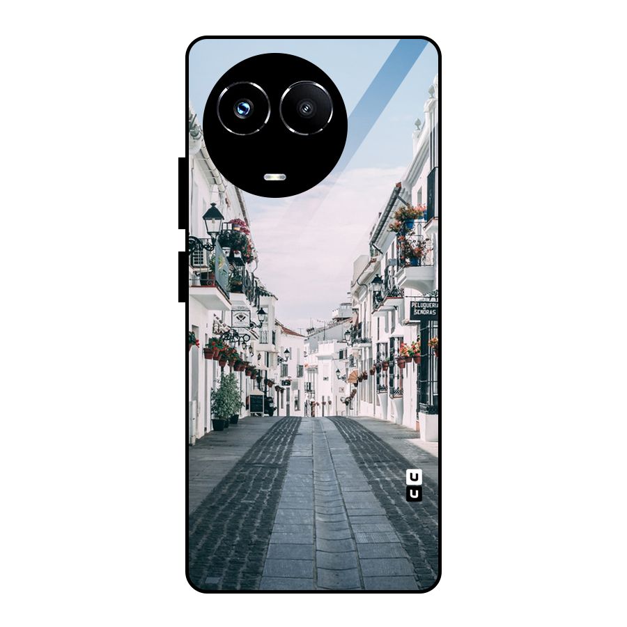 Aesthetic Street Glass Back Case for Realme Narzo 60X