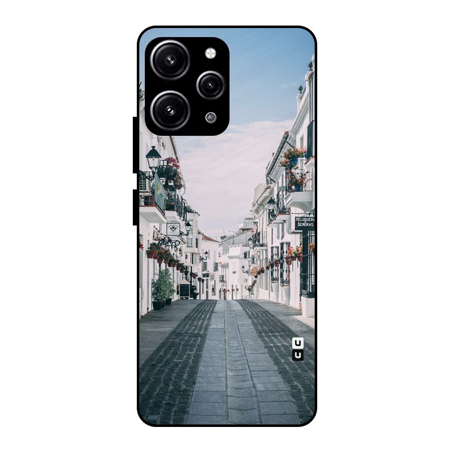 Aesthetic Street Glass Back Case for Redmi 12 4G