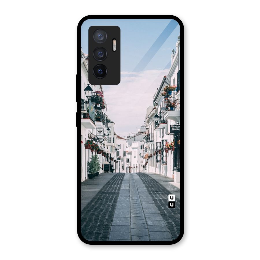 Aesthetic Street Glass Back Case for Vivo V23e