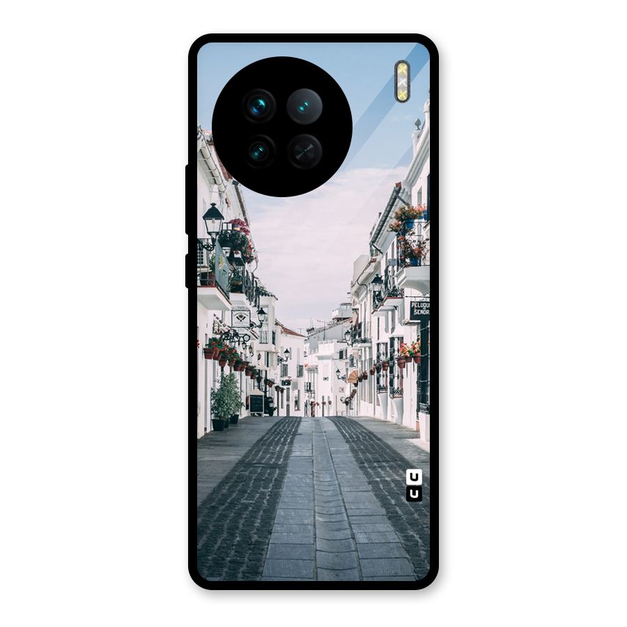 Aesthetic Street Glass Back Case for Vivo X90