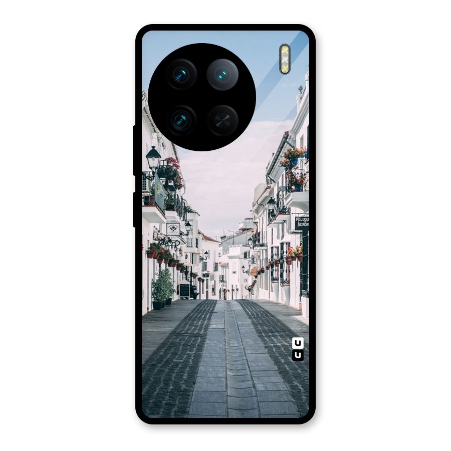 Aesthetic Street Glass Back Case for Vivo X90 Pro