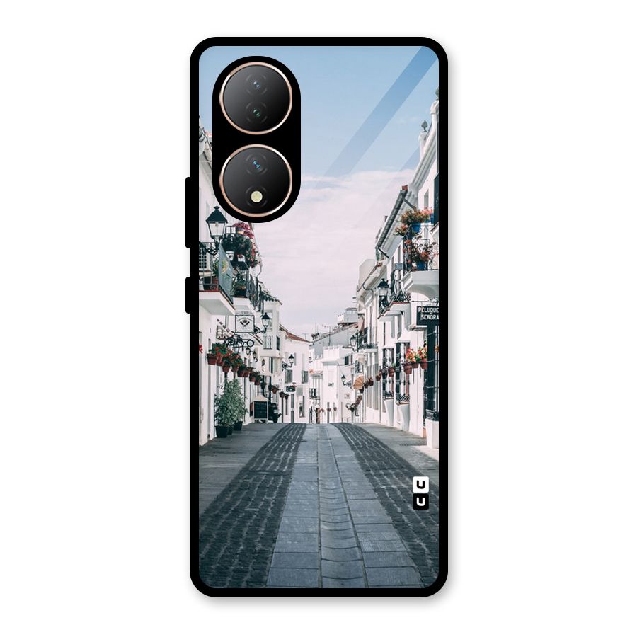Aesthetic Street Glass Back Case for Vivo Y100A