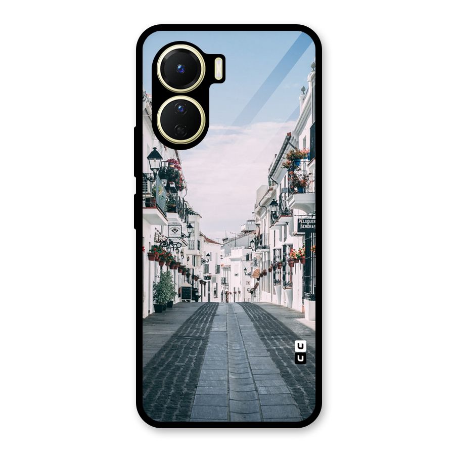Aesthetic Street Glass Back Case for Vivo Y16