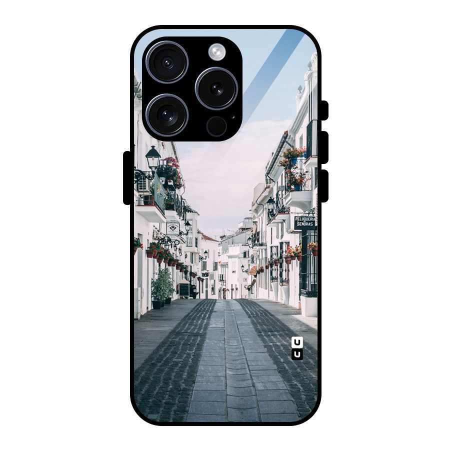 Aesthetic Street Glass Back Case for iPhone 15 Pro
