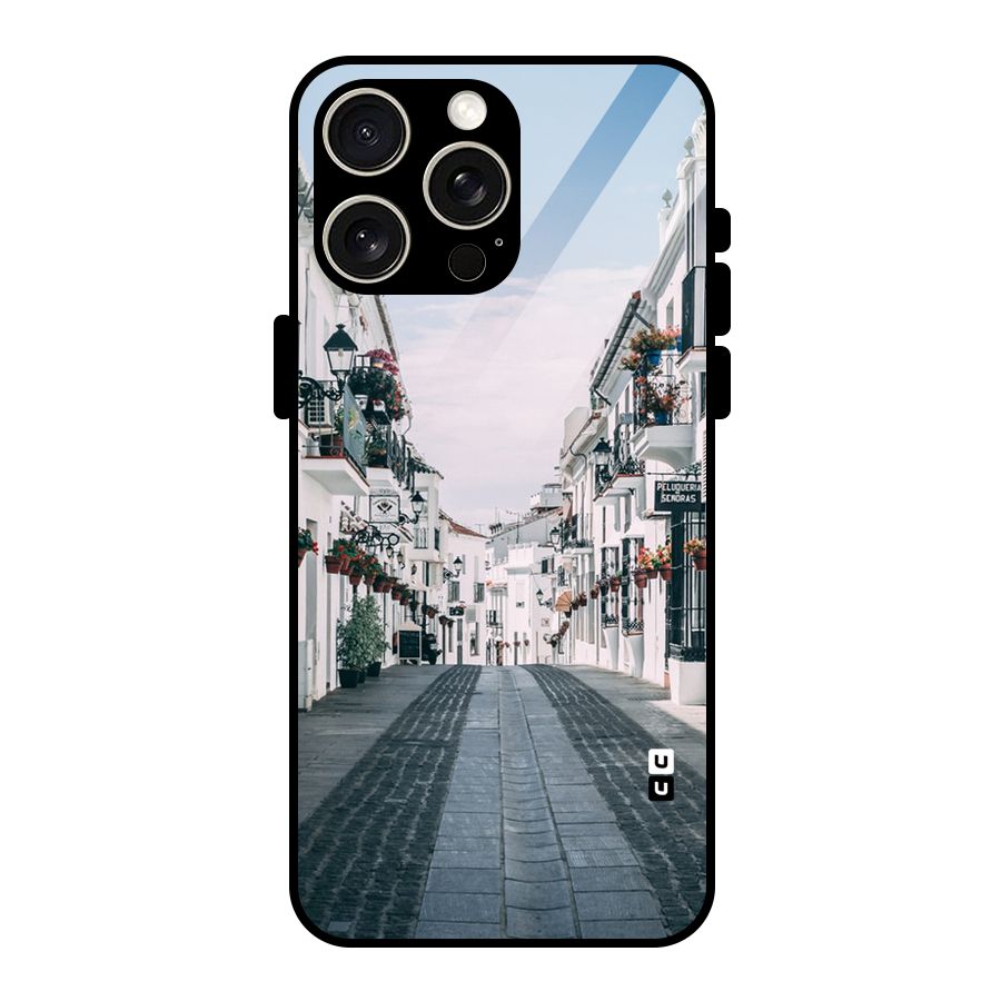 Aesthetic Street Glass Back Case for iPhone 15 Pro Max