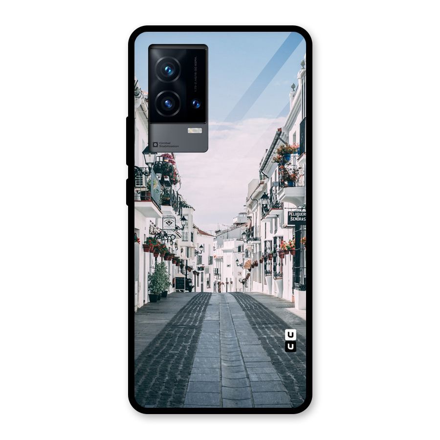 Aesthetic Street Glass Back Case for iQOO 9 5G