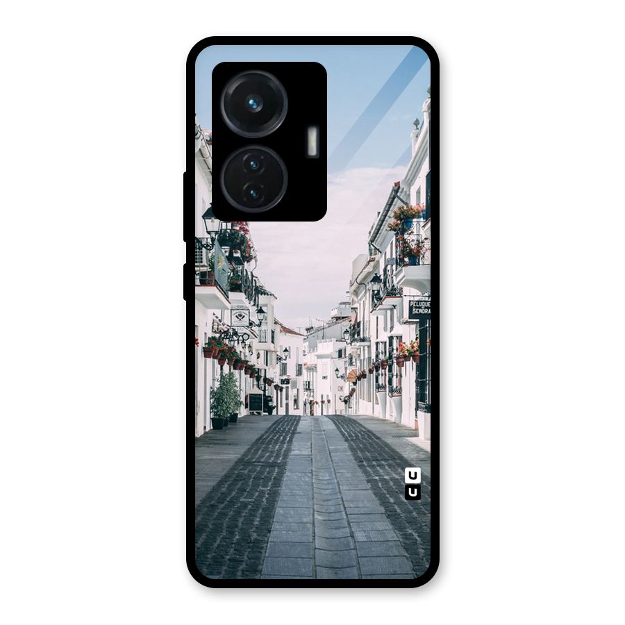 Aesthetic Street Glass Back Case for iQOO Z6 44W