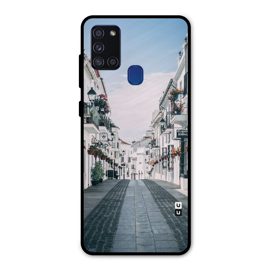 Aesthetic Street Metal Back Case for Galaxy A21s
