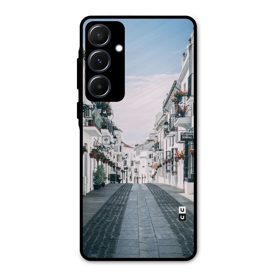 Aesthetic Street Metal Back Case for Galaxy A55