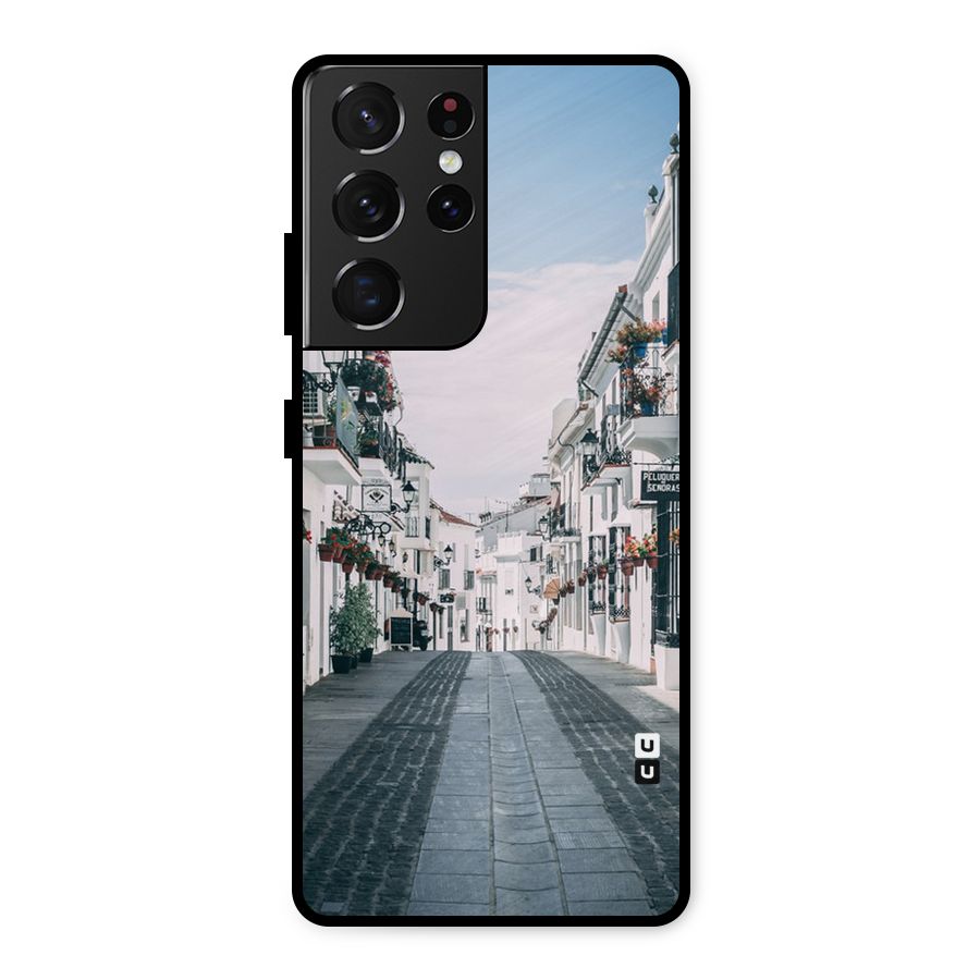 Aesthetic Street Metal Back Case for Galaxy S21 Ultra 5G