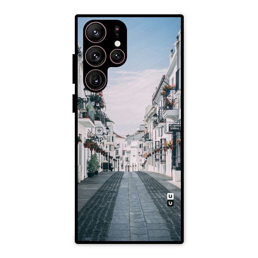 Aesthetic Street Metal Back Case for Galaxy S22 Ultra 5G