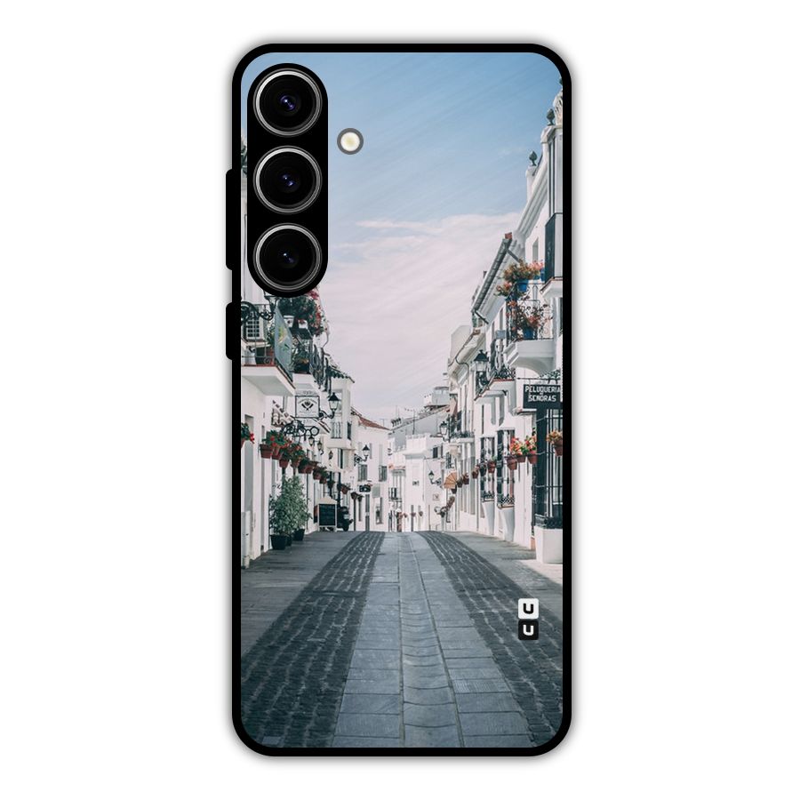 Aesthetic Street Metal Back Case for Galaxy S24 Plus