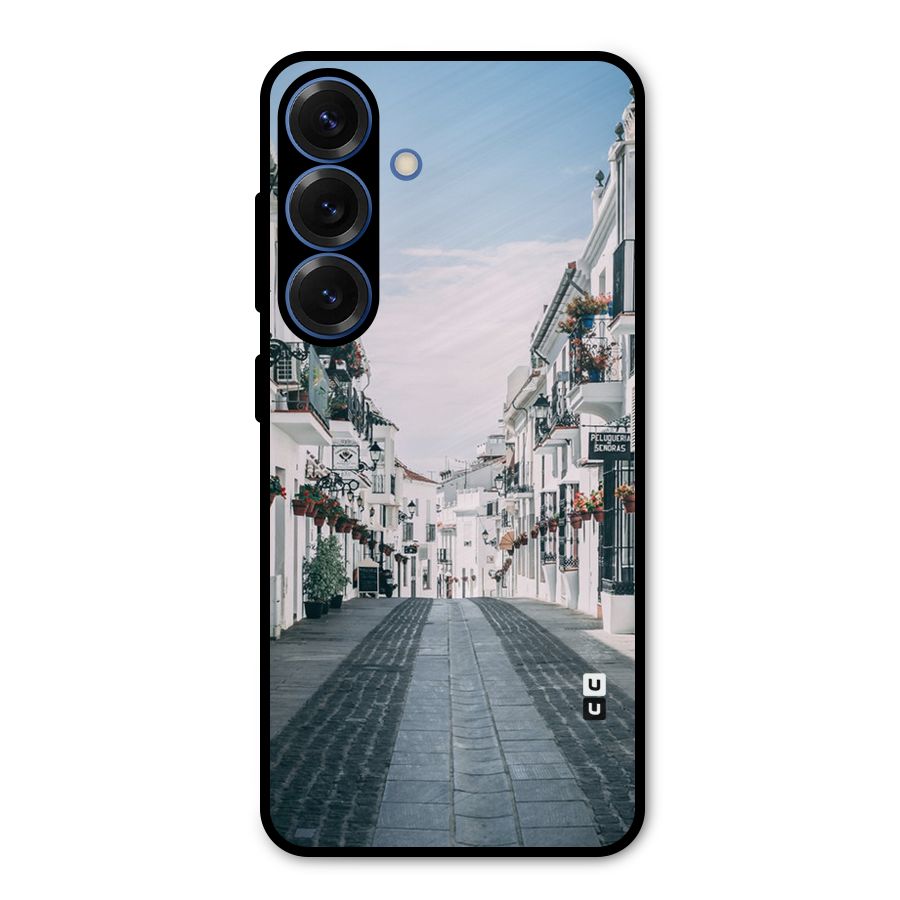 Aesthetic Street Metal Back Case for Galaxy S25
