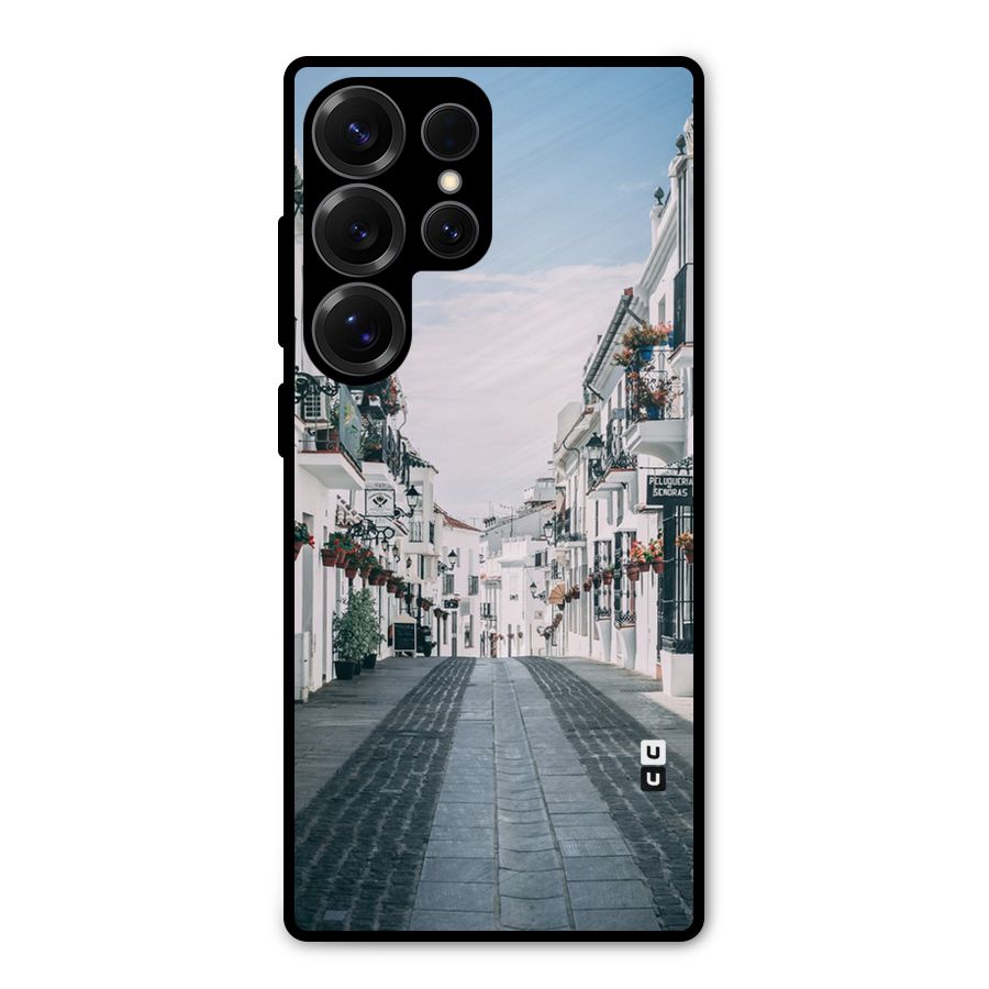 Aesthetic Street Metal Back Case for Galaxy S25 Ultra