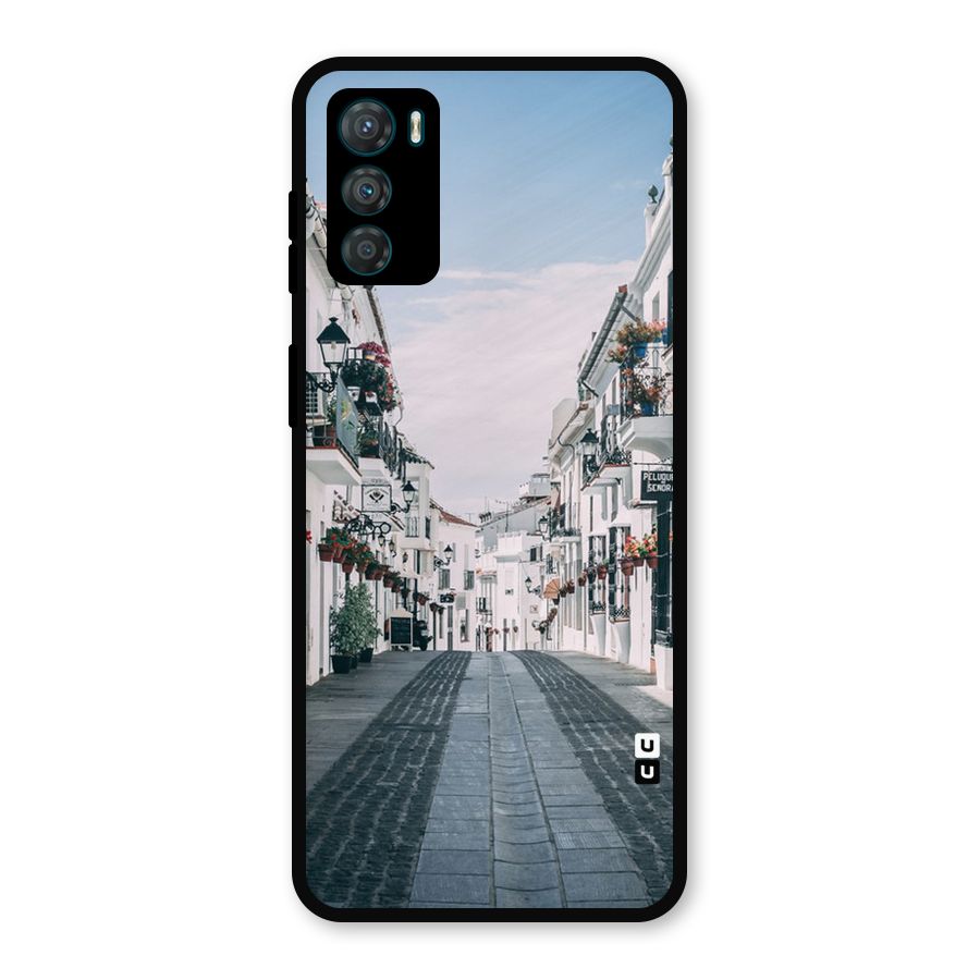 Aesthetic Street Metal Back Case for Moto G42
