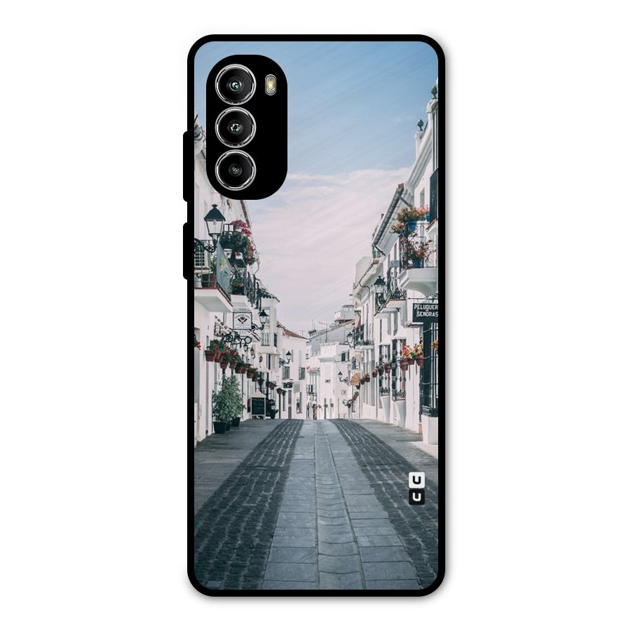 Aesthetic Street Metal Back Case for Moto G52