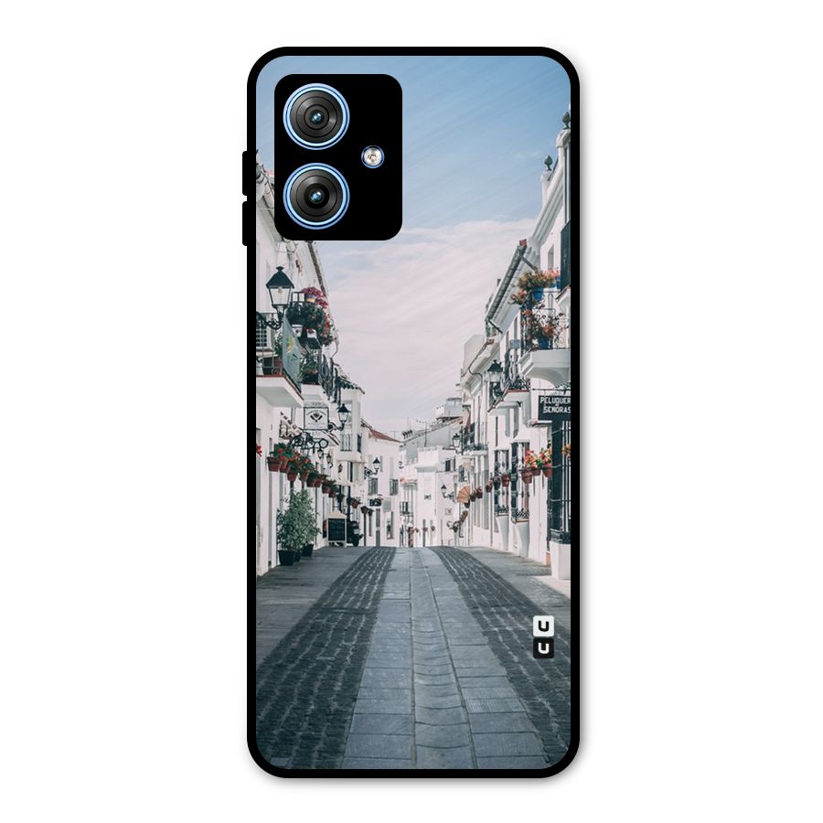 Aesthetic Street Metal Back Case for Moto G54