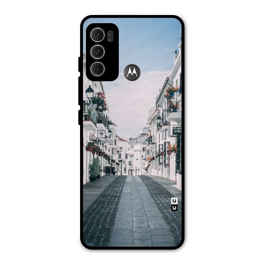 Aesthetic Street Metal Back Case for Moto G60