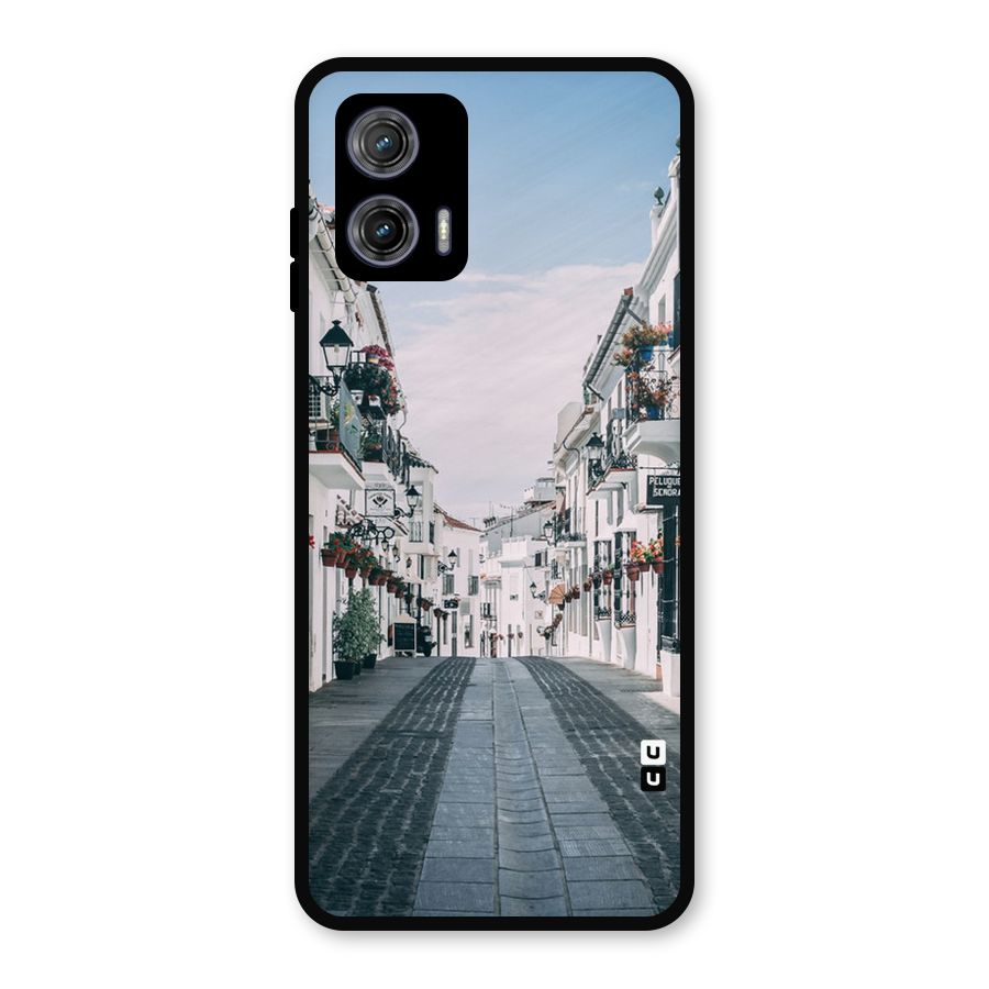 Aesthetic Street Metal Back Case for Moto G73