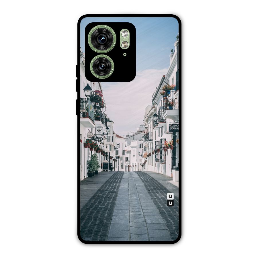 Aesthetic Street Metal Back Case for Motorola Edge 40 5G