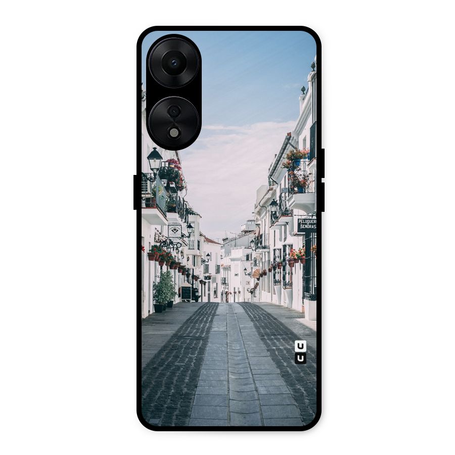 Aesthetic Street Metal Back Case for Oppo A78 5G