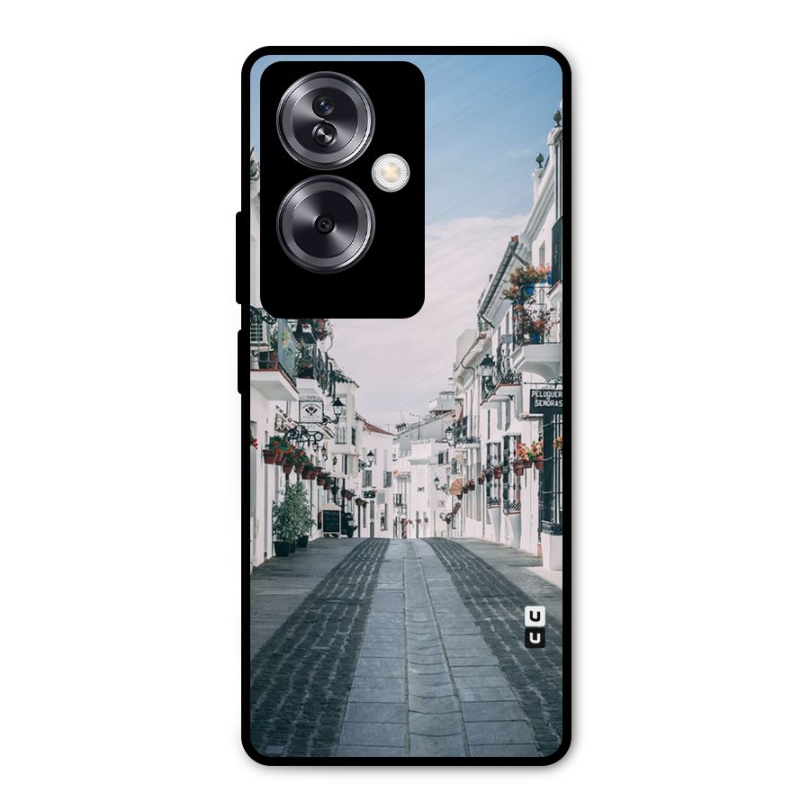 Aesthetic Street Metal Back Case for Oppo A79 5G