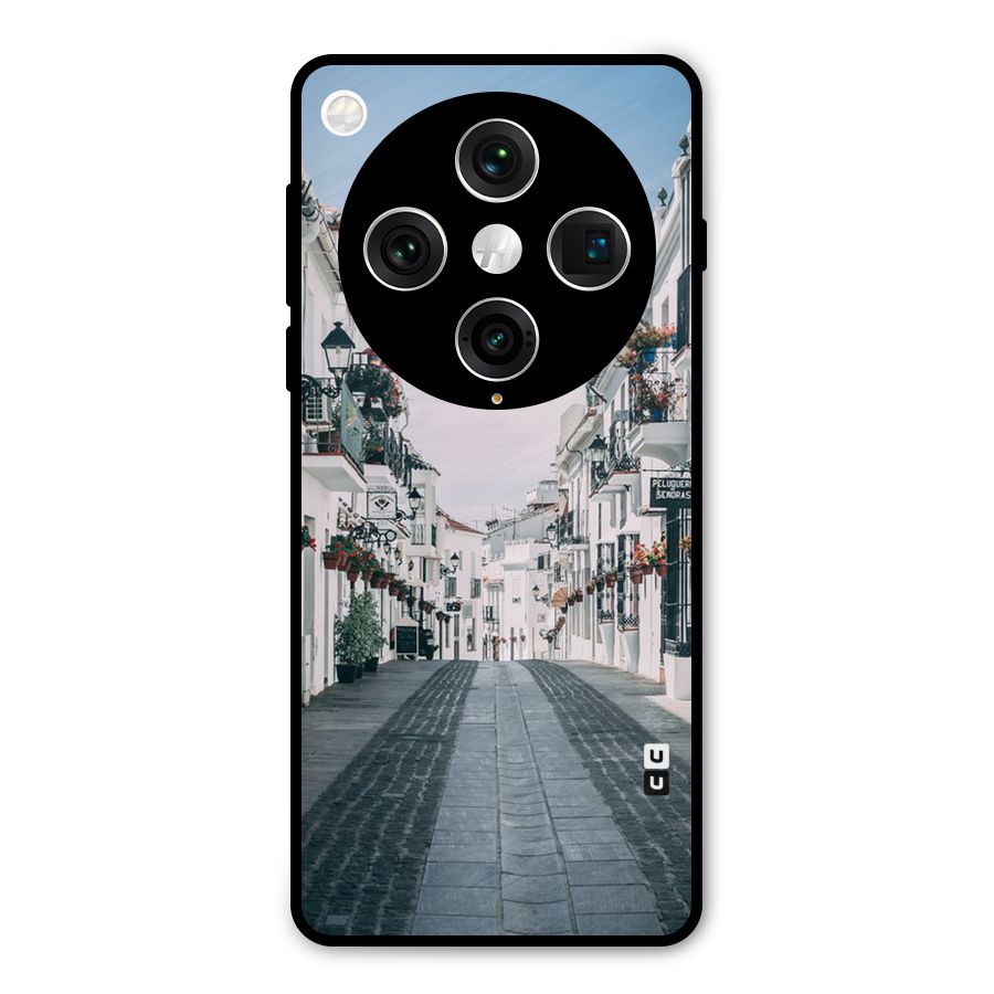 Aesthetic Street Metal Back Case for Oppo Find X8 Pro