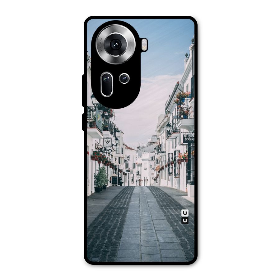 Aesthetic Street Metal Back Case for Oppo Reno11 5G