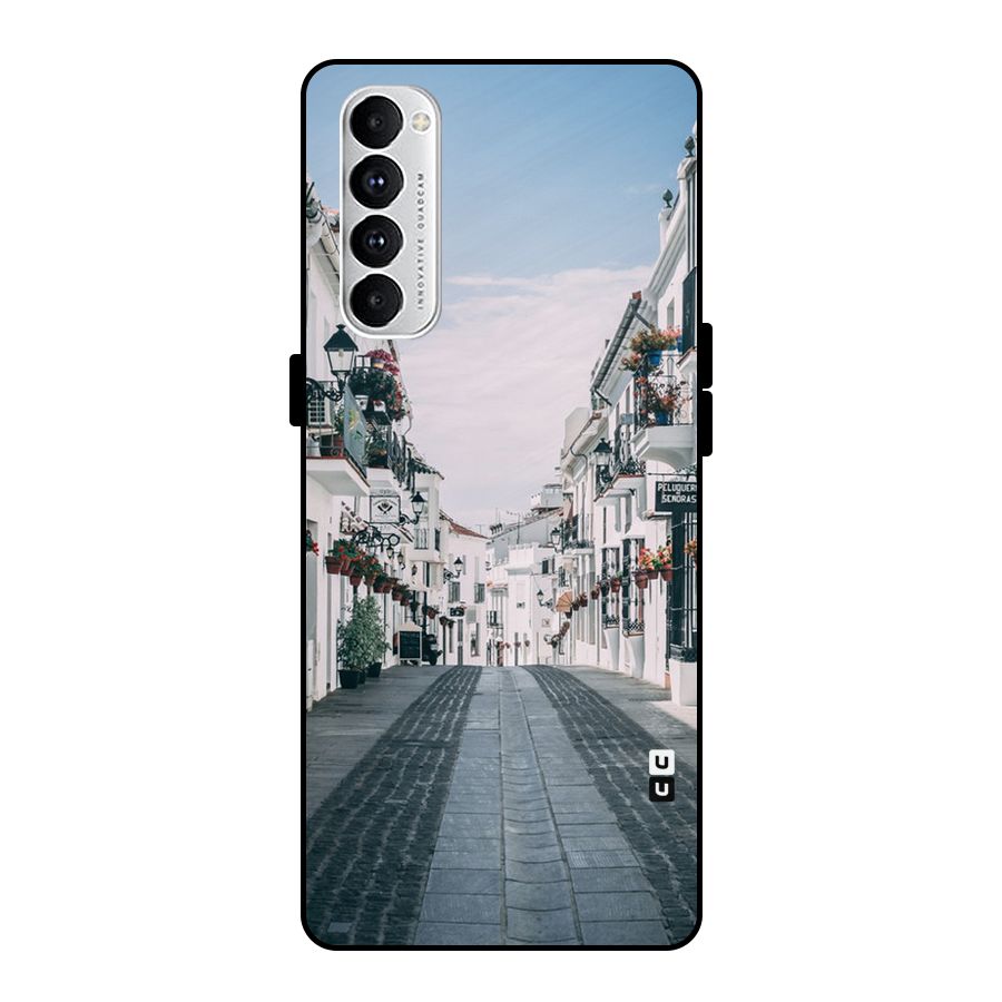 Aesthetic Street Metal Back Case for Oppo Reno4 Pro