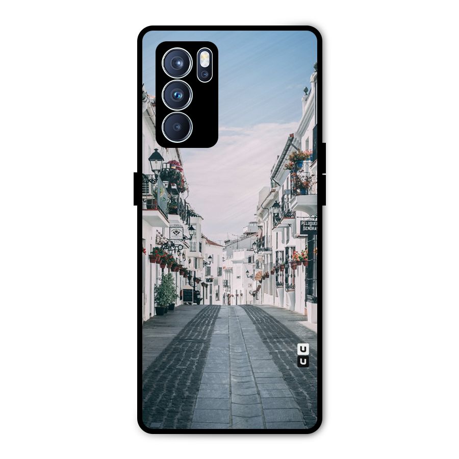 Aesthetic Street Metal Back Case for Oppo Reno6 Pro 5G