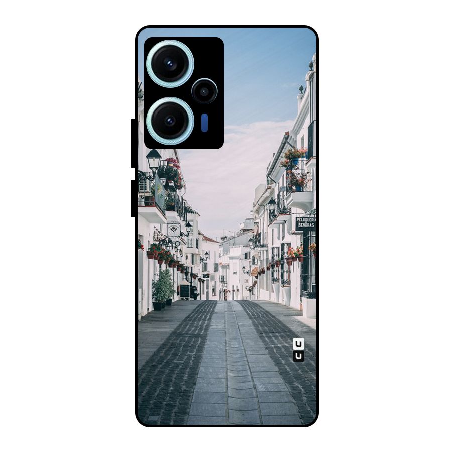 Aesthetic Street Metal Back Case for Poco F5
