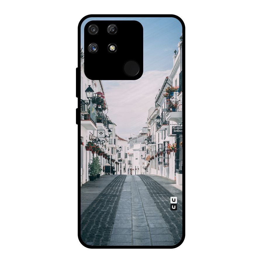 Aesthetic Street Metal Back Case for Realme Narzo 50A