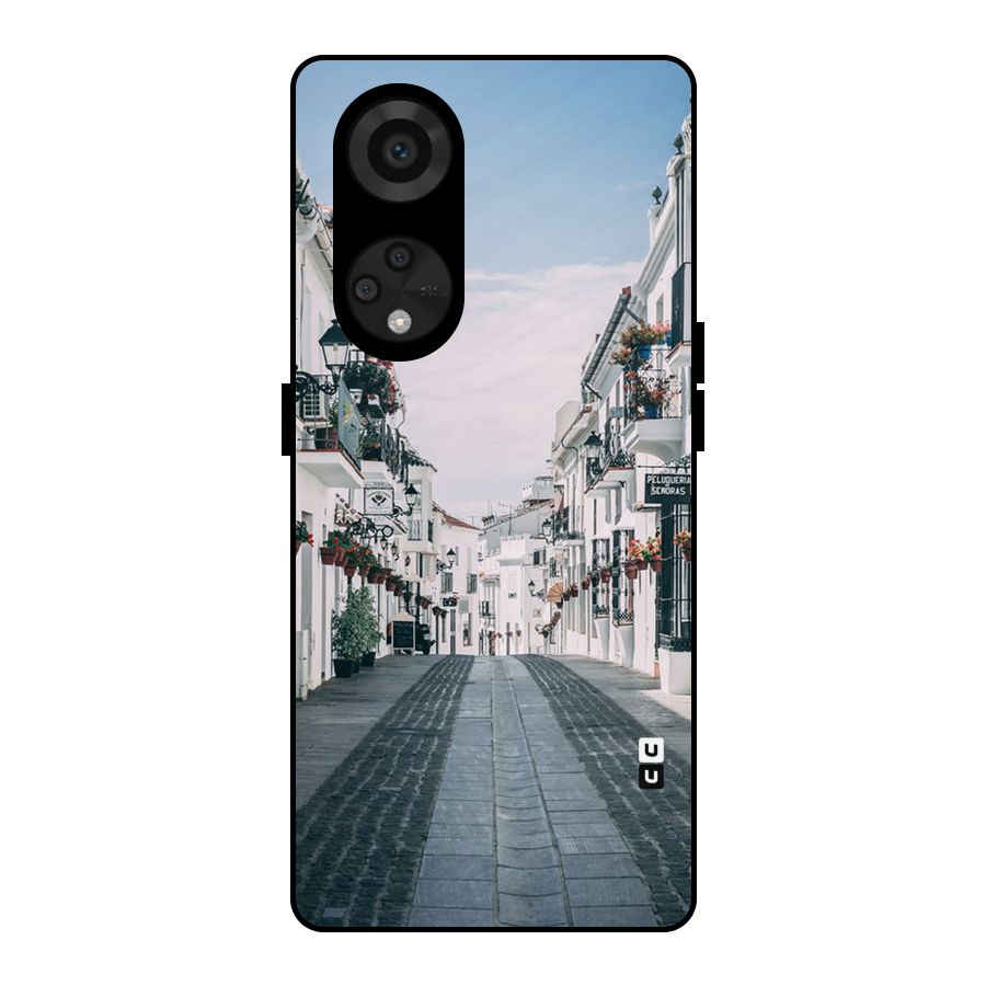 Aesthetic Street Metal Back Case for Reno8 T 5G