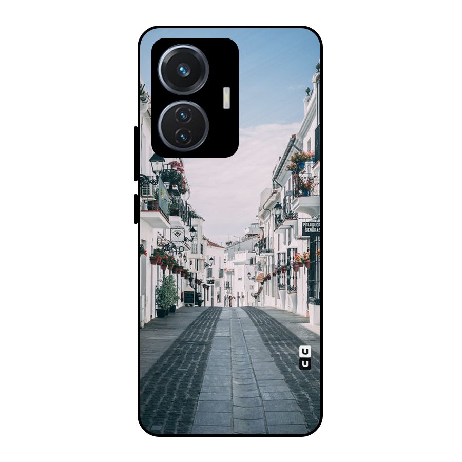 Aesthetic Street Metal Back Case for Vivo T1 44W