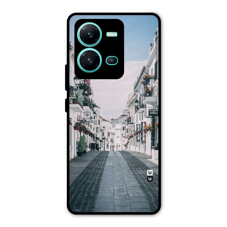 Aesthetic Street Metal Back Case for Vivo V25