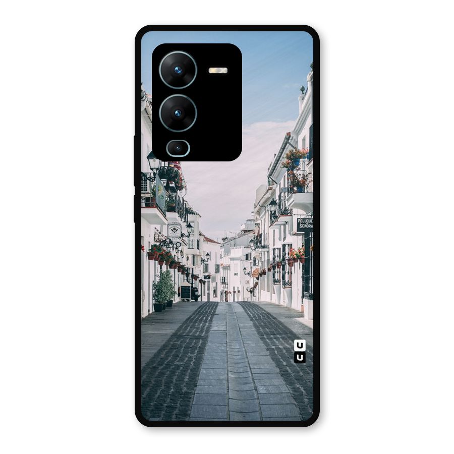 Aesthetic Street Metal Back Case for Vivo V25 Pro