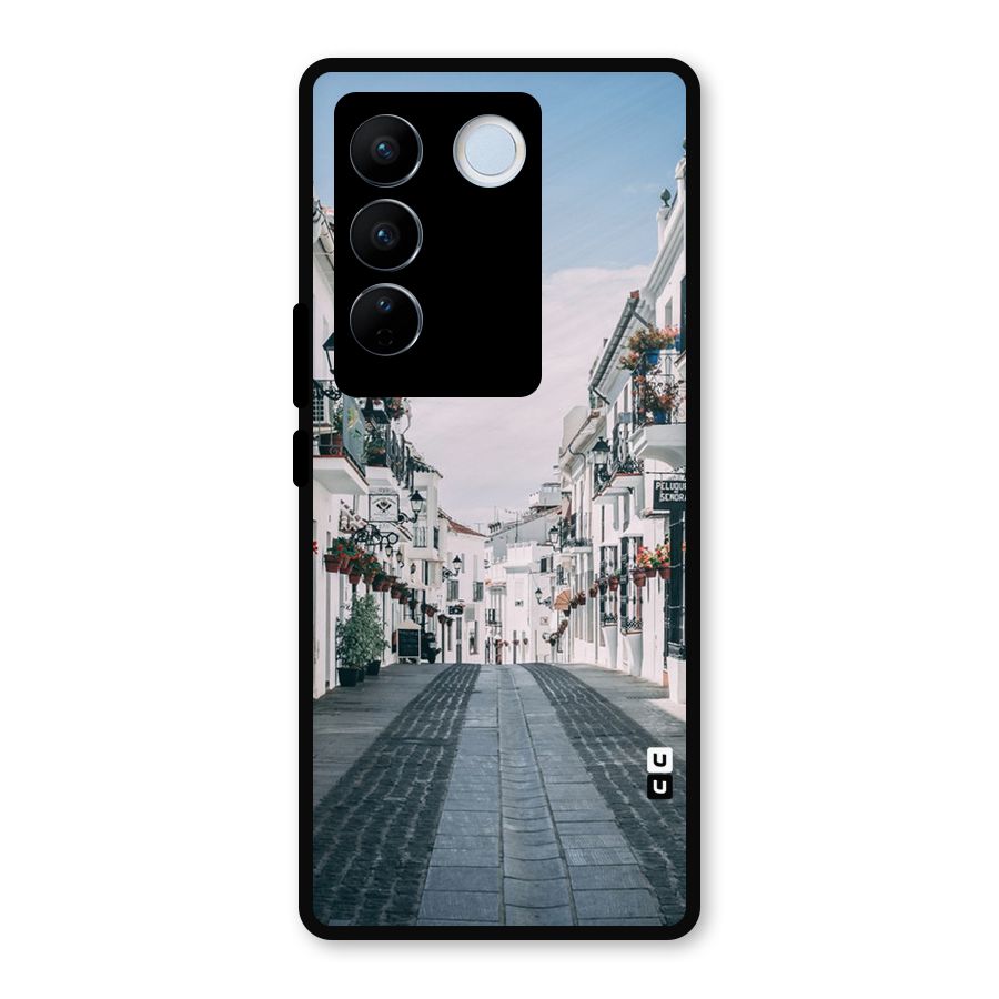 Aesthetic Street Metal Back Case for Vivo V27
