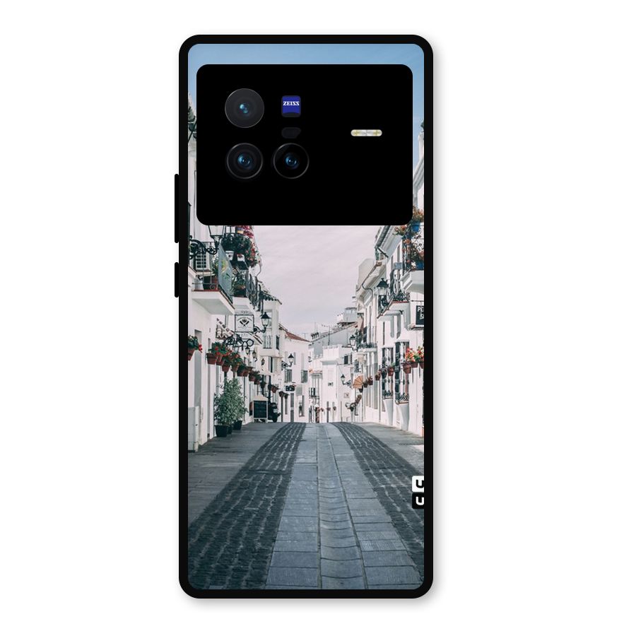 Aesthetic Street Metal Back Case for Vivo X80