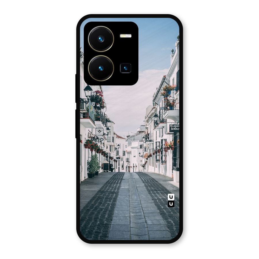 Aesthetic Street Metal Back Case for Vivo Y35
