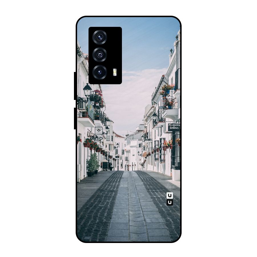 Aesthetic Street Metal Back Case for iQOO Z5